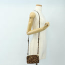 PRADA Shoulder Bag Harako Leather Brown Gold Auth 189306V-24