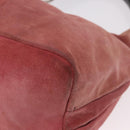 Miu Miu Shoulder Bag Suede Pink Silver Auth 189307-15
