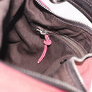 Miu Miu Shoulder Bag Suede Pink Silver Auth 189307-20