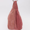 Miu Miu Shoulder Bag Suede Pink Silver Auth 189307-3