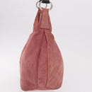 Miu Miu Shoulder Bag Suede Pink Silver Auth 189307-4
