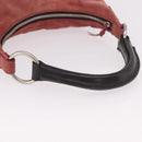 Miu Miu Shoulder Bag Suede Pink Silver Auth 189307-7