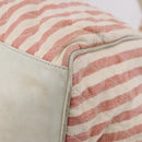 CHANEL Matelasse Shoulder Bag Canvas Pink Gold CC Auth 189308-14