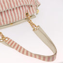 CHANEL Matelasse Shoulder Bag Canvas Pink Gold CC Auth 189308-7