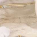 CHANEL Chain Belt Waist Bag Lamb Skin White Gold CC Auth 189310A-10