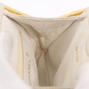 CHANEL Chain Belt Waist Bag Lamb Skin White Gold CC Auth 189310A-22