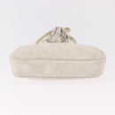 CHANEL Chain Belt Waist Bag Lamb Skin White Gold CC Auth 189310A-5