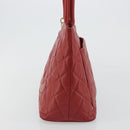 CHANEL Matelasse Reprint Tote Bag Caviar Skin Red CC Auth 189312SAV-3
