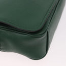 PRADA Shoulder Bag Leather Green Gold Auth 189320SAM-10