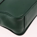 PRADA Shoulder Bag Leather Green Gold Auth 189320SAM-12