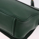 PRADA Shoulder Bag Leather Green Gold Auth 189320SAM-13