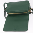 PRADA Shoulder Bag Leather Green Gold Auth 189320SAM-15