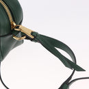 PRADA Shoulder Bag Leather Green Gold Auth 189320SAM-16