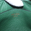 PRADA Shoulder Bag Leather Green Gold Auth 189320SAM-17