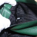 PRADA Shoulder Bag Leather Green Gold Auth 189320SAM-22