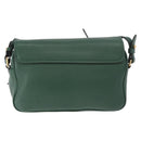 PRADA Shoulder Bag Leather Green Gold Auth 189320SAM-3