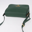 PRADA Shoulder Bag Leather Green Gold Auth 189320SAM-6