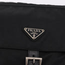 PRADA Shoulder Bag Nylon Black Silver Auth 189321A-18