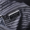 PRADA Shoulder Bag Nylon Black Silver Auth 189321A-21