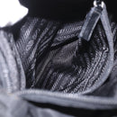 PRADA Shoulder Bag Nylon Black Silver Auth 189321A-26