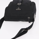 PRADA Shoulder Bag Nylon Black Silver Auth 189321A-6