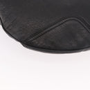 GUCCI Shoulder Bag Leather Black Gold 162882 Auth 189322A-10