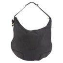 GUCCI Shoulder Bag Leather Black Gold 162882 Auth 189322A-2