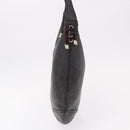 GUCCI Shoulder Bag Leather Black Gold 162882 Auth 189322A-5
