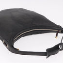 GUCCI Shoulder Bag Leather Black Gold 162882 Auth 189322A-6