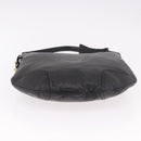 GUCCI Shoulder Bag Leather Black Gold 162882 Auth 189322A-9