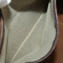 CELINE Macadam Canvas Boston Bag PVC Leather Brown Gold Auth 189325-23