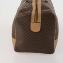 CELINE Macadam Canvas Boston Bag PVC Leather Brown Gold Auth 189325-3