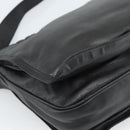 LOEWE Anagram Shoulder Bag Leather Black Gold Auth 189326-16