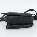 LOEWE Anagram Shoulder Bag Leather Black Gold Auth 189326-5
