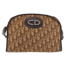 Christian Dior Trotter Canvas Shoulder Bag Beige Auth 189328-13
