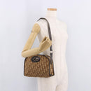 Christian Dior Trotter Canvas Shoulder Bag Beige Auth 189328-21