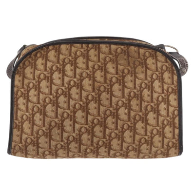 Christian Dior Trotter Canvas Shoulder Bag Beige Auth 189328 - 0