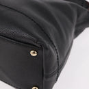 CHANEL Shoulder Bag Caviar Skin Black Gold CC Auth 189329SAM-17
