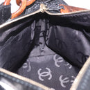 CHANEL Shoulder Bag Caviar Skin Black Gold CC Auth 189329SAM-19