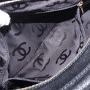 CHANEL Shoulder Bag Caviar Skin Black Gold CC Auth 189329SAM-22