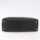 CHANEL Shoulder Bag Caviar Skin Black Gold CC Auth 189329SAM-5