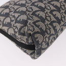 Christian Dior Trotter Canvas Accessory Pouch Navy Silver Auth 189334V-12