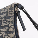 Christian Dior Trotter Canvas Accessory Pouch Navy Silver Auth 189334V-14