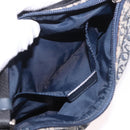 Christian Dior Trotter Canvas Accessory Pouch Navy Silver Auth 189334V-19