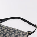 Christian Dior Trotter Canvas Accessory Pouch Navy Silver Auth 189334V-8