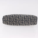 Christian Dior Trotter Canvas Accessory Pouch Navy Silver Auth 189334V-9
