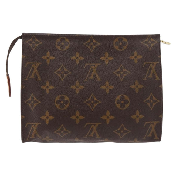 LOUIS VUITTON Monogram Poche Toilette 19 Pouch M47544 LV Auth 189335