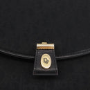 Christian Dior Trotter Canvas Hand Bag Black Gold Auth 189336-17