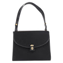 Christian Dior Trotter Canvas Hand Bag Black Gold Auth 189336-13