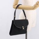 Christian Dior Trotter Canvas Hand Bag Black Gold Auth 189336-21